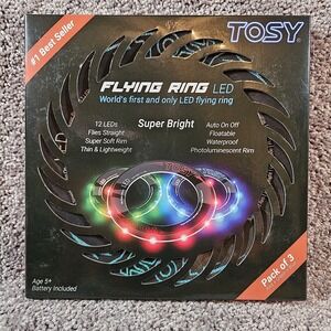 TOSY Flying Ring - 12 LEDs, Super Bright, 3x LED (Red, Green, Blue) New In Box